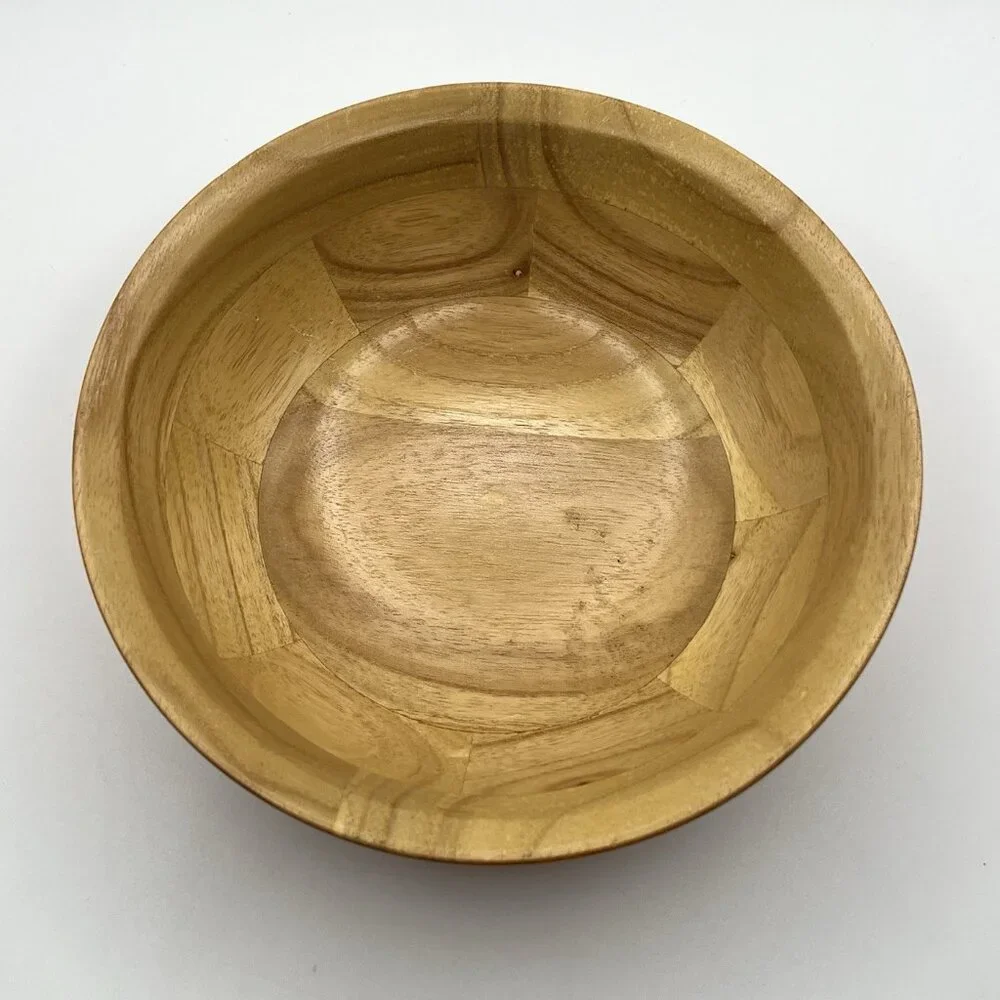 Vintage TuttoCasa Wooden Cereal Salad Bowl 7” Mid Century Taiwan MCM Retro